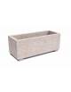 Fioriera rettangolare in cemento calcestruzzo per esterno - colore Grigio travertino - cm 80x40x50h - Conforme ai CAM