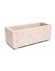 Fioriera rettangolare in cemento calcestruzzo per esterno - colore Bianco travertino - cm 80x40x50h - Conforme ai CAM