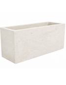 Fioriera rettangolare in cemento calcestruzzo per esterno - colore Bianco pietra - cm 100x50x50h - Conforme ai CAM