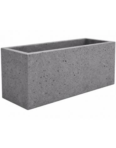 Fioriera rettangolare in cemento calcestruzzo per esterno - colore Grigio pietra - cm 80x50x50h - Conforme ai CAM