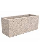 Fioriera rettangolare in cemento calcestruzzo per esterno - colore Grigio sabbiato - cm 80x50x50h - Conforme ai CAM