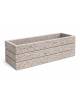 Fioriera rettangolare in cemento calcestruzzo per esterno - colore Grigio sabbiato - senza zoccolatura - cm 100x40x50h - CAM