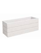 Fioriera rettangolare in cemento calcestruzzo per esterno - colore Bianco pietra - senza zoccolatura - cm 120x40x50h - CAM