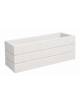 Fioriera rettangolare in cemento calcestruzzo per esterno - colore Bianco pietra - senza zoccolatura - cm 80x40x50h - CAM