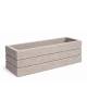 Fioriera rettangolare in cemento calcestruzzo per esterno - colore Grigio travertino - senza zoccolatura - cm 80x40x50h - CAM