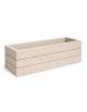Fioriera rettangolare in cemento calcestruzzo per esterno - colore Bianco travertino - senza zoccolatura - cm 80x40x50h - CAM