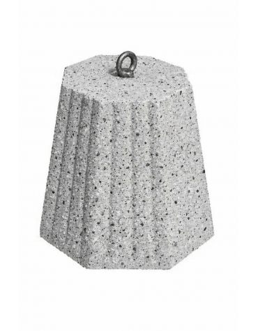 Dissuasore traffico stradale ottagonale in cemento calcestruzzo - colore Grigio pietra - cm 55x55x45h - Conforme ai CAM