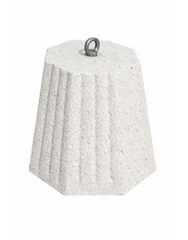 Dissuasore traffico stradale ottagonale in cemento calcestruzzo - colore Bianco pietra - cm 55x55x45h - Conforme ai CAM