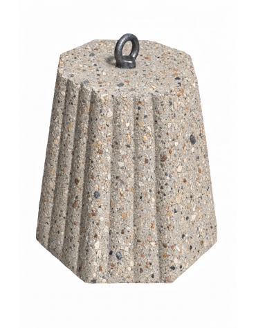 Dissuasore traffico stradale ottagonale in cemento calcestruzzo - colore Grigio sabbiato - cm 55x55x45h - Conforme ai CAM