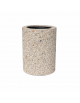 Cestone portarifiuti gettacarte in cemento colore Grigio sabbiato - con anello reggisacco - cm Ø60x70h - Conforme ai CAM