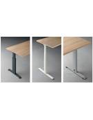 Scrivania dattilo per ufficio con gambe a T - piano disponibile in vari colori - cm 140x60x74h