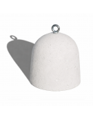 Dissuasore traffico in cemento a panettone da Kg 90 - colore Bianco pietra - cm Ø40x45h - Conforme ai CAM