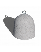 Dissuasore traffico in cemento a panettone da Kg 90 - colore Grigio pietra - cm Ø40x45h - Conforme ai CAM