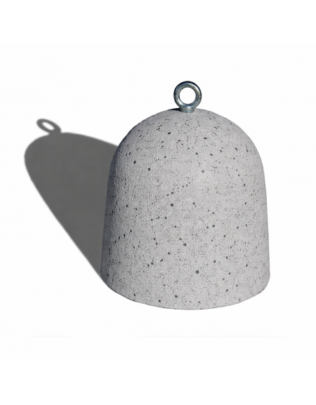 Dissuasore traffico in cemento a panettone da Kg 90 - colore Grigio pietra - cm Ø40x45h - Conforme ai CAM