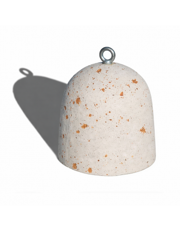 Dissuasore traffico in cemento a panettone da Kg 90 - Colore bianco travertino - cm Ø40x45h - Conforme ai CAM