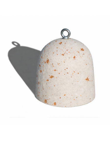 Dissuasore traffico in cemento a panettone da Kg 90 - Colore bianco travertino - cm Ø40x45h - Conforme ai CAM