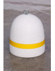 DISSUASORE BASSO IN CEMENTO CON FASCIA CATARIFRANGENTE - COLORE BIANCO PIETRA - DIAMETRO CM 40 ALTEZZA CM 45 - Conforme ai CAM