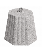 Dissuasore traffico stradale ottagonale in cemento calcestruzzo - colore Bianco sabbiato - cm 55x55x45h - Conforme ai CAM