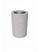 Cestone portarifiuti gettacarte in cemento colore Grigio pietra - con anello reggisacco - cm Ø50x70h - Conforme ai CAM