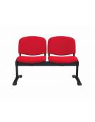 Panca da attesa - 2 Posti - Struttura in acciaio verniciato nero - cm 104x57x87h