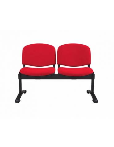 Panca da attesa - 2 Posti - Struttura in acciaio verniciato nero - cm 104x57x87h