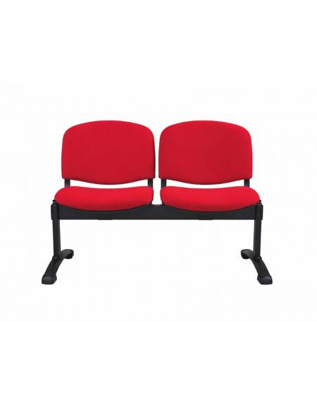 Panca da attesa - 2 Posti - Struttura in acciaio verniciato nero - cm 104x57x87h