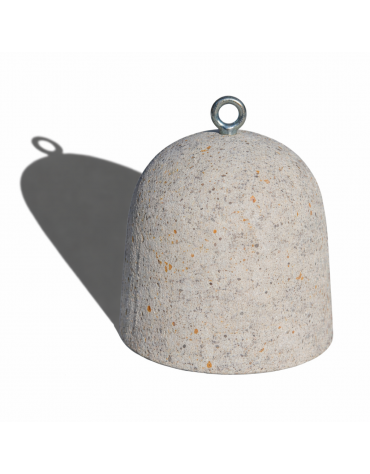 Dissuasore traffico in cemento a panettone da Kg 90 - colore Grigio travertino - cm Ø40x45h - Conforme ai CAM
