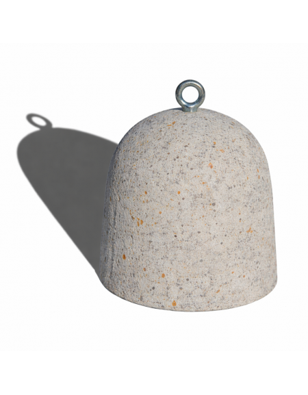 Dissuasore traffico in cemento a panettone da Kg 90 - colore Grigio travertino - cm Ø40x45h - Conforme ai CAM