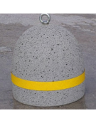 DISSUASORE BASSO IN CEMENTO, FASCIA CATARIFRANGENTE - COLORE GRIGIO PIETRA - DIAMETRO CM 40 ALTEZZA CM 45 - Conforme ai CAM