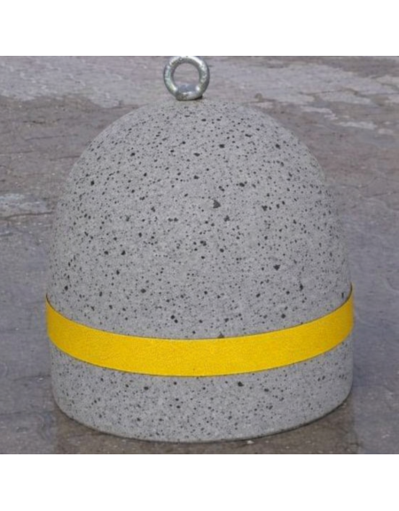 DISSUASORE BASSO IN CEMENTO, FASCIA CATARIFRANGENTE - COLORE GRIGIO PIETRA - DIAMETRO CM 40 ALTEZZA CM 45 - Conforme ai CAM