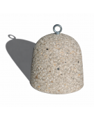 Dissuasore traffico in cemento a panettone da Kg 90 - colore Grigio sabbiato - cm Ø40x45h - Conforme ai CAM