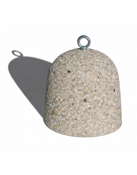 Dissuasore traffico in cemento a panettone da Kg 90 - colore Grigio sabbiato - cm Ø40x45h - Conforme ai CAM