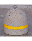 DISSUASORE BASSO IN CEMENTO,FASCIA CATARIFRANGENTE - COLORE GRIGIO TRAVERTINO - DIAMETRO CM 40 ALTEZZA CM 45 - Conforme ai CAM