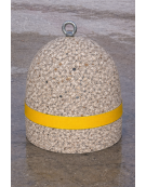 DISSUASORE BASSO IN CEMENTO, FASCIA CATARIFRANGENTE - COLORE GRIGIO SABBIATO - DIAMETRO CM 40 ALTEZZA CM 45 - Conforme ai CAM