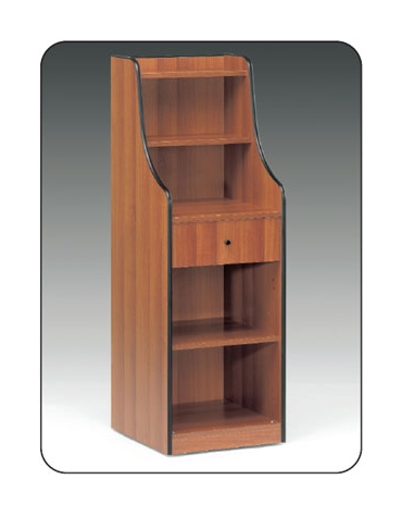 Mobile di servizioMobile di servizio in legno colore Rovere - 1 vano a giorno e 1 cassetto portaposate - cm 48x48x145h