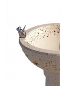 FONTANA IN GRANIGLIA DI MARMO LEVIGATO E TRATTAMENTO ANTIDEGRADO - COLORI A SCELTA - RUBINETTO - cm Ø52x92h - Conforme ai CAM