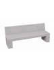 PANCHINA RETTANGOLARE CON SCHIENALE IN CEMENTO, SOSTEGNI SPESSORE CM 17 - COLORE GRIGIO PIETRA - CM 170X50X90H - Conforme ai CAM