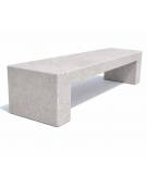 PANCHINA RETTANGOLARE MONOBLOCCO IN CEMENTO CALCESTRUZZO SPESSORE 17 CM - COLORE GRIGIO PIETRA - CM 170X50X50H