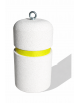 Dissuasore verticale alto in cemento - colore Bianco pietra - con fascia CATARIFRANGENTE - cm Ø35x60h - Conforme ai CAM
