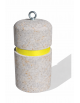 Dissuasore verticale alto in cemento - colore Grigio travertino - con fascia CATARIFRANGENTE - cm Ø35x60h - Conforme ai CAM