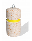 DISSUASORE IN CEMENTO CON FASCIA CATARIFRANGENTE - DIAMETRO CM 35 ALTEZZA CM 60 - COLORE BIANCO TRAVERTINO - Conforme ai CAM