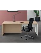 Scrivania presidenziale destra con fianchi e piano in melaminico, spessore piano mm 38 - Colori a scelta - cm 180x90x74h