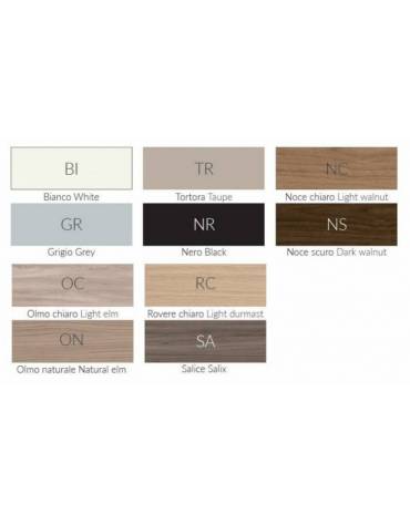 Scrivania con piano sagomato e fianchi pennellati lineari in melaminico, spessore piano mm 38 - Colori a scelta - cm 180x100x74h