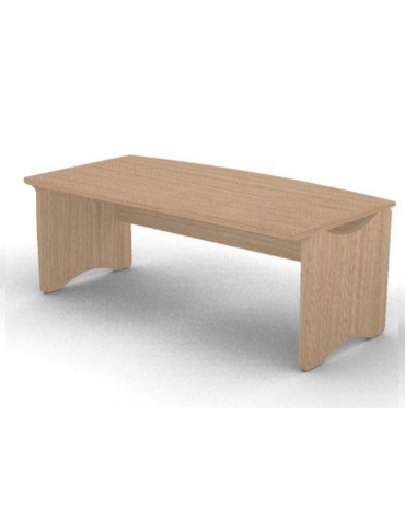 Scrivania con piano e fianchi pennellati sagomati in melaminico, spessore piano mm 38 - Colori a scelta - cm 180x100x74h