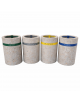 Set per raccolta differenziata composto da 4 cestoni portarifiuti cm Ø 50x70h cad. in cemento colore Grigio travertino - CAM