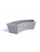 Fioriera trapezoidale design Curvo in graniglia di marmo levigato e antidegrado - colore a scelta - cm 176x60x45h - CAM