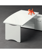 Scrivania per servente con piano e gamba sagomati in melaminico, spessore piano mm 38 - Colori a scelta - cm 180x100x74h