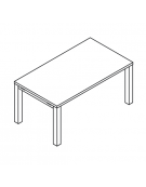 Scrivania con piano lineare in melaminico spessore mm 38 e struttura metallica - Colori a scelta - cm 200x90x74h