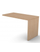 Appendice retta per scrivania con piano melaminico spessore mm 38 e fianco pennellato - Colori a scelta - cm 80x60x74h