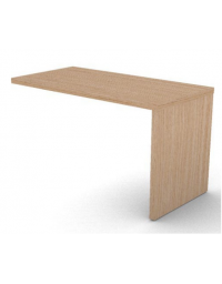 Appendice retta per scrivania con piano melaminico spessore mm 38 e fianco pennellato - Colori a scelta - cm 100x60x74h